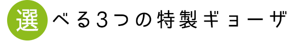 選べる3つの特製ギョーザ